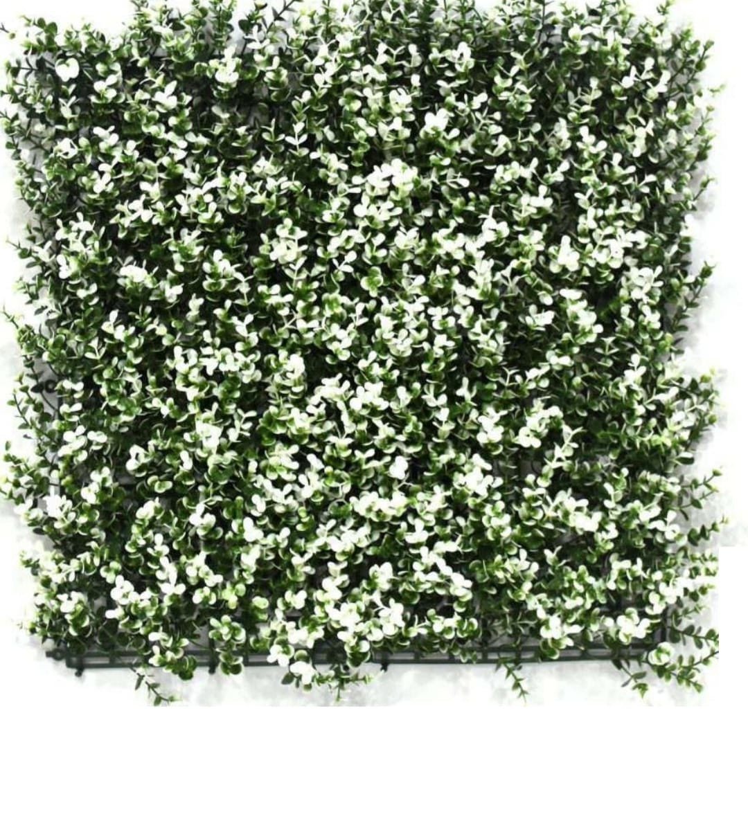 Pack of 1 Artificial Small Leaves square Wall Grass Tiles, Wall grass panels, Grass mat for wall décor, Garden Decor, Home Decor ( 20x20 inches Green) Green Eucalyptus Artificial flower