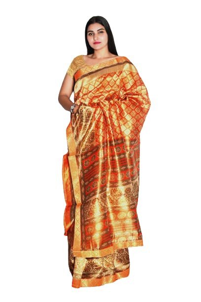 Desi Kangana Saree | Self Design Banarasi Silk Blend, Cotton Blend Saree