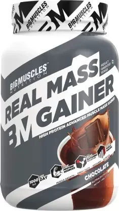 BIGMUSCLES NUTRITION Real Weight Gainers/Mass Gainers  (1.5 kg, Chocolate