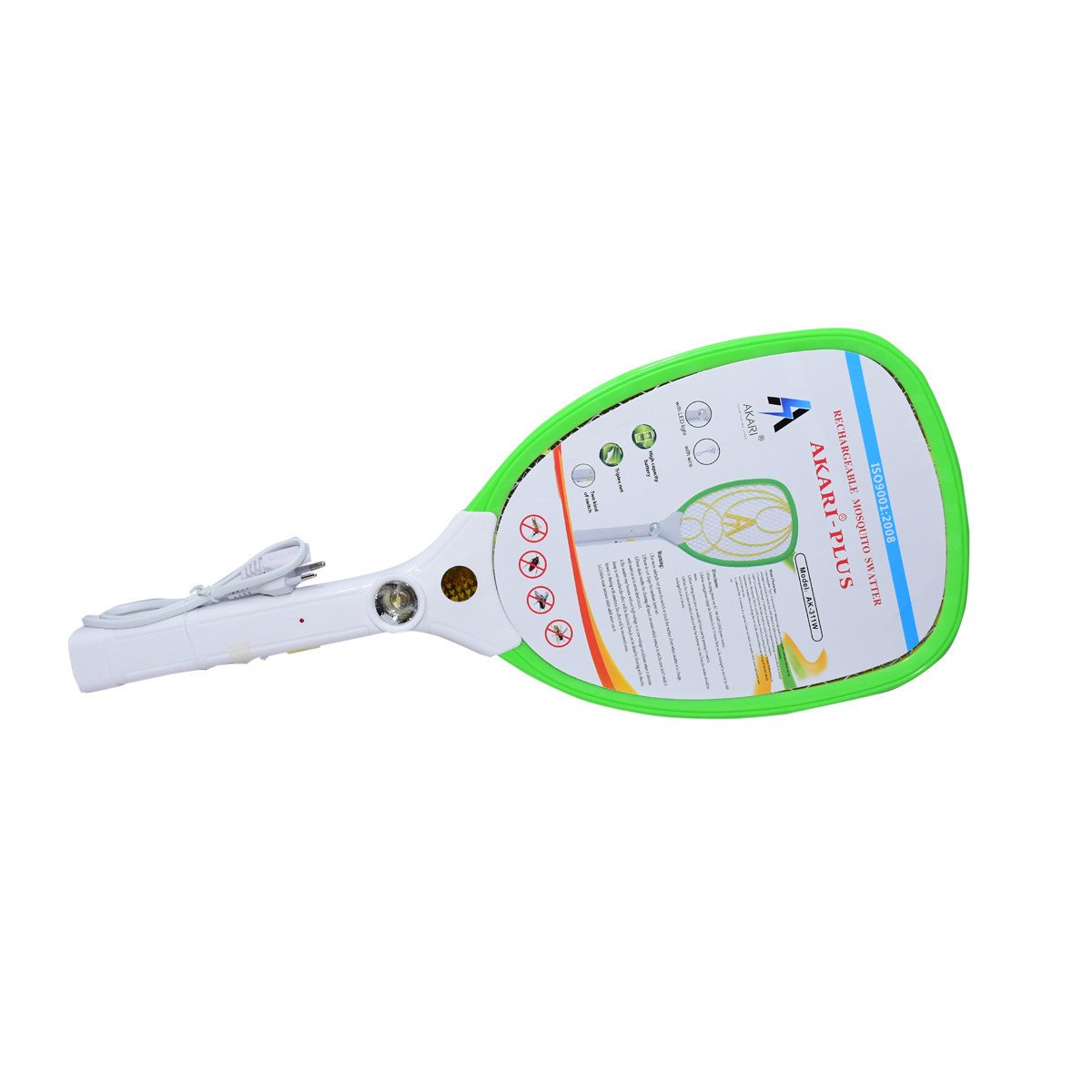 Mosquito Swatter Racket With Flashlight Akari Plus AK-311W