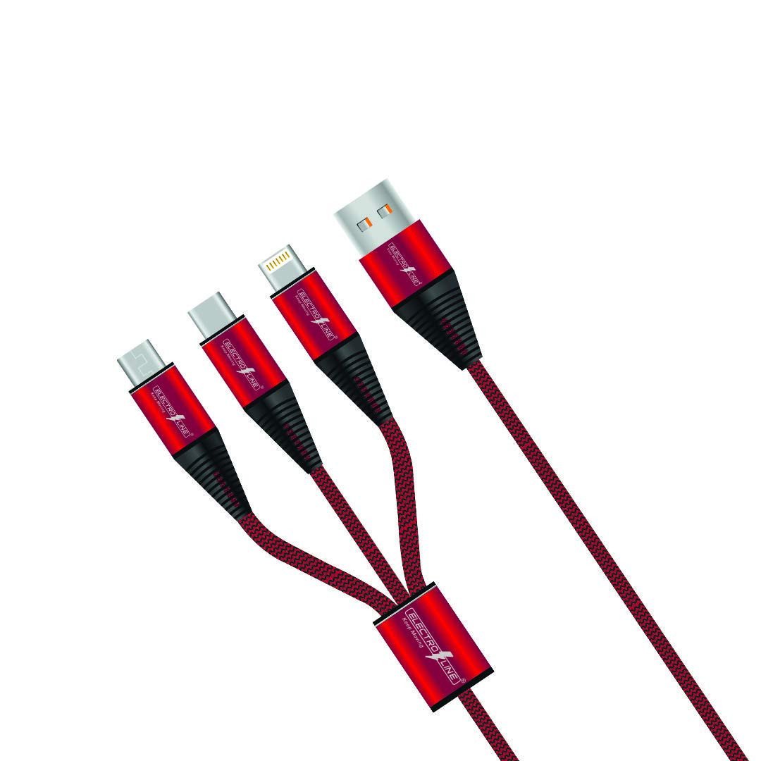 Charging Data Cable 3 in 1 Electroline Multi-20